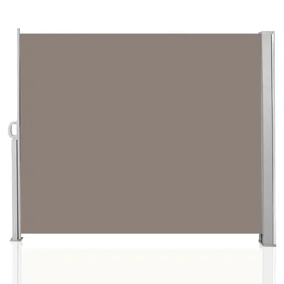 Obrázek produktu pro Jiubiaz Boční markýza Výsuvná ochrana soukromí Windbreak Terasa Sunshade Boční roleta Alu Markýzy Hnědá 160x300cm