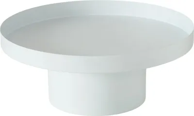 Obrázek produktu pro Kovový podnos na noze SAMONA, Ø 25 cm, bílý