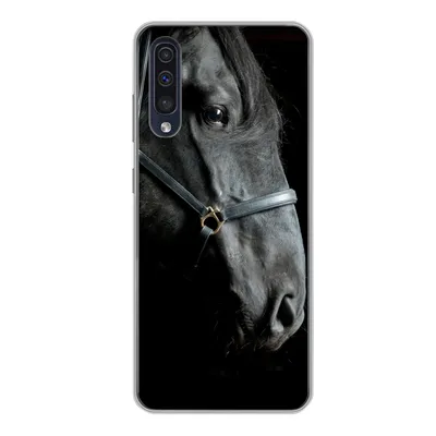 Produktbild von MuchoWow® Handyhülle Schutzhülle Hülle für Samsung Galaxy A50 Pferd - Leicht - Schwarz Silikon Softcase Handy Hülle - Mobiltelefonhülle