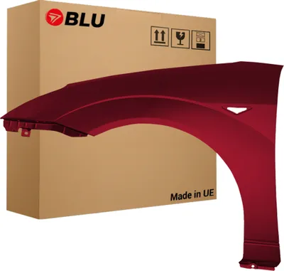 Image de BLU Aile Compatible avec Ford Focus Mk1 P8 Gauche Rot PepperRed | 1998-2004 | Avant | Peint| Prêt à Monter | Acier