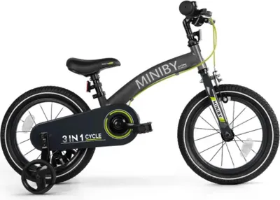 Produktbild von Qplay 3 In 1 Miniby 14´´ Fahrrad Schwarz  Junge Schwarz One Size