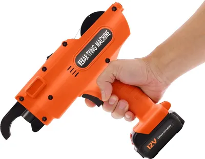 Produktbild von Bewehrungsbindegerät - Automatische Hand-Bindepistole - 8–34 mm - 12 V - EU-Standard - Ohne Akku - Dunkelorange