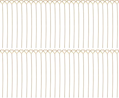 Produktbild von 50 Stück goldene Blumen-Clips, Metall Draht Kartenhalter 15cm für Hochzeit, Tischkarten, Fotos, Wiederverwendbar