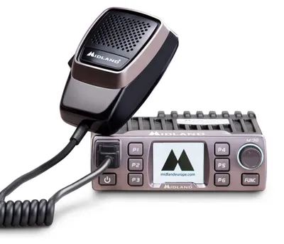 Produktbild von Midland M-30 CB-Funkgerät mit Mikrofon, 12/24V, Farbdisplay, 6 programmierbare T