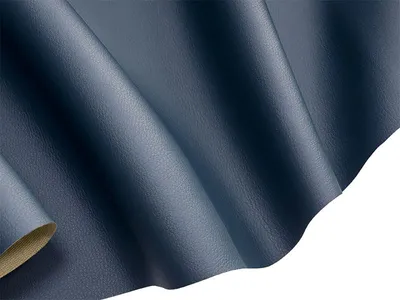 Kunstleder Meterware in marineblau, hochwertiges Lederimitat für DIY-Projekte.