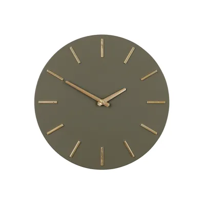 Image de Mica Decorations Brixen Horloge murale - Ø36 cm - Vert foncé