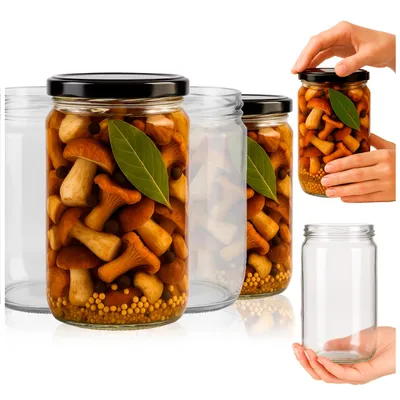 Zdjęcie produktu dla SuperButelki - 8x Słoiki szklane 720 ml FRANKO z zakrętkami fi 82 mm, zestaw słoików 0,72 l wieczka, na przetwory, dżemy komplet 0,72l słoik + E-BOOK