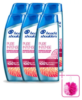 Produktbild von 6 x Head & Shoulders Anti-Schuppen-Shampoo Pure Intense Grapefruit 250 ml - Sparpackung - 6 Stücke