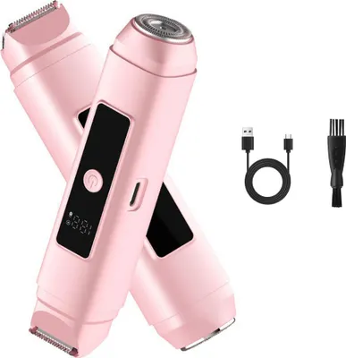 Produktbild von Dual-Head Elektrorasierer für Damen Intimbereich, 2-in-1 Modell mit LED-Anzeige für Gesicht und Beine