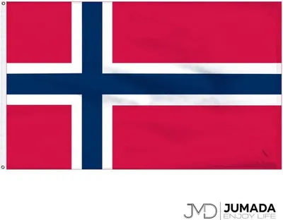 Produktbild von Jumadas norwegische Flagge – Norwegen-Flagge – Flagge Norwegen – Flaggen – Polyester – 150 x 90 cm