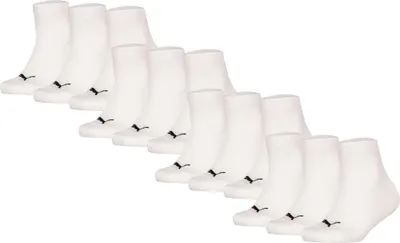 Produktbild von PUMA Kinder Quarter Socken, 12er Pack - Plain Quarter 12P, Logos, einfarbig Weiß 39-42