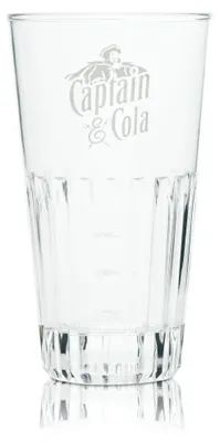 Produktbild von Captain Morgan Kunststoff Becher Glas 0,2l Longdrink Mehrweg Plastik Gläser Rialto