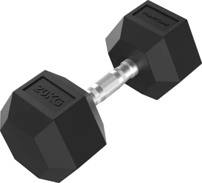 Image de Tunturi Platinum Hexa Haltère - Caoutchouc - 1x 20kg - Noir