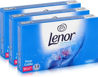 Produktbild von Lenor Trocknertücher Aprilfrisch 34 Tücher - Wäschepflege im Trockner (3er Pack