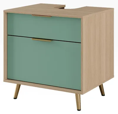 Immagine prodotto di Mobile sottolavabo per bagno Vicco Kano Verde salvia/Rovere 60 x 60 cm, Model 65856