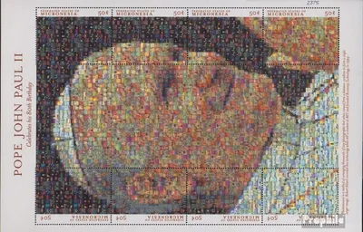 Produktbild von Briefmarken Mikronesien 2000 Mi 1069-1076 Kleinbogen (kompl.Ausg.) postfrisch Papst Johannes Paul II