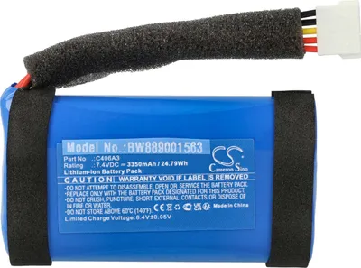 Produktbild von vhbw Akku Ersatz für Marshall C406A3 für Lautsprecher Boxen Speaker (3350 mAh, 7,4 V, Li-Ion)