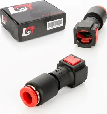 Produktbild von 2x Kraftstoffleitung Verbinder Schlauchkupplung Schnellverschluss 6.3x8mm gerade