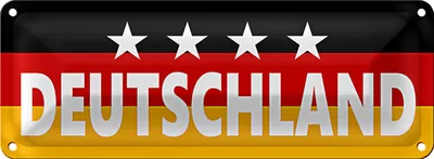 Produktbild von Blechschild Hinweis 27x10cm Deutschland Dekoration