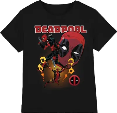 Image de Deadpool - T-shirt Homme/Femme Unie RO9854 (XL) (Noir/Rouge)