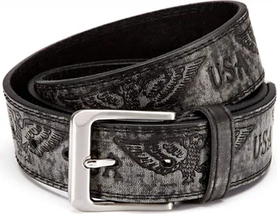 Produktbild von Gil Herren Jeans Anzug Gürtel Männer Schnalle Wechsel Gürtel Belt Gurt Riemen G79 Schwarz 105 cm
