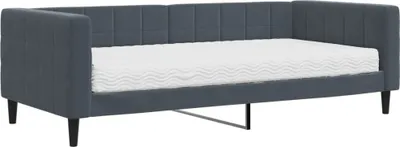 Produktbild von Tagesbett mit Matratze Dunkelgrau 90x200 cm Samt