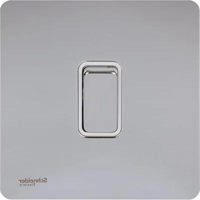 Image de Interrupteur simple, interrupteur à deux voies, 16 A, chrome poli, blanc