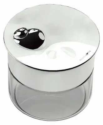 Glas-Aufbewahrungsbox, 2 l, luftdicht, silber