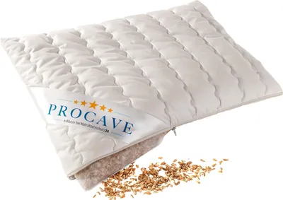 Produktbild von PROCAVE Dinkelkissen in 40x60 cm mit waschbarem Bezug aus Baumwolle -   Germany