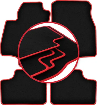 Immagine prodotto di Tappetini in velluto Nero/Rosso per Opel Astra G 1998-2009 Set 4 pezzi