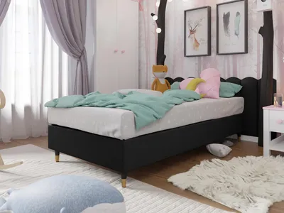 Produktbild von MIRJAN24 Boxspringbett Lux Gold für Wandpaneel, Einzelbett mit Matratze, Schlafzimmer (Farbe: Soft 011, Größe: 80x200 cm)
