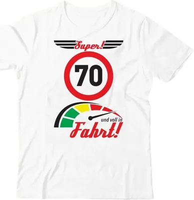 Produktbild von T-Shirt 70 , Größe XL, Baumwolle- zum 70. Geburtstag