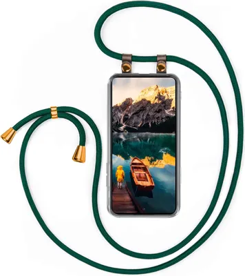 Produktbild von UMHÄNGEHÜLLE + KORDEL für Samsung Galaxy A52 / A52 5G, Farbe:Dunkelgrün