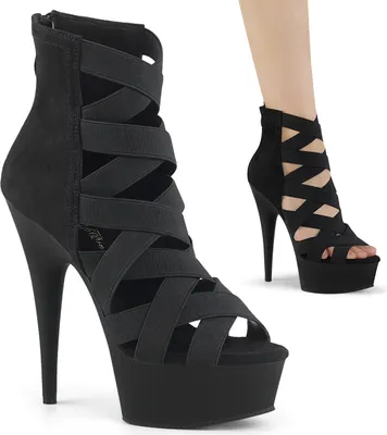 Produktbild von DELIGHT-600-24 Damen Sandale von Pleaser, Schwarz EU 42, US 12