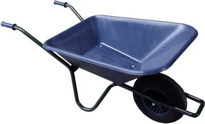 Produktbild von Fort Schubkarre dunkelblau 90l mit bruchsicherer PP-Mulde
