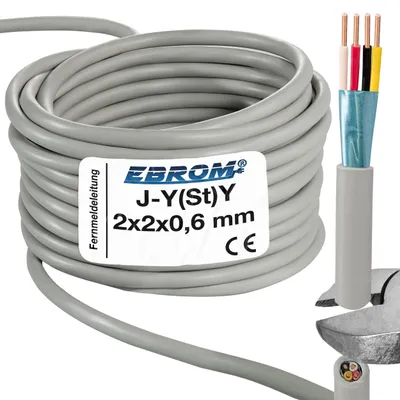 Produktbild von 100 Meter J-Y(St) Y Fernmeldeleitung - Fernmeldekabel - Telefonkabel - Telefonleitung J-Y(St) Y 2x2x0,6 mm 100 m