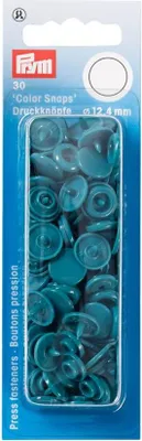 Obrázek produktu pro Prym 393127, Druky (patentky), Plast, Polyoxymetylen (POM), Tyrkysová, Kulatý, 1,24 cm, 30 kusů