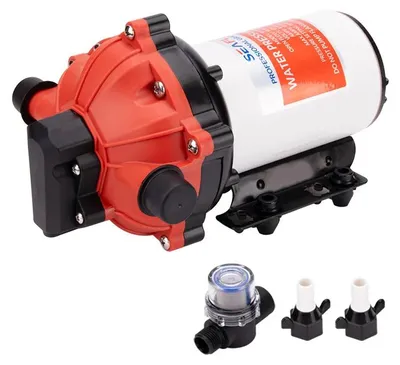 Image de Pompe à eau marine - Pompe à membrane auto-amorçante - 12 V - 18,9 litres/minute - 60 PSI - Pour bateau, camping-car et yacht