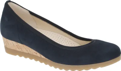 Produktbild von Gabor Comfort Keilpumps 62.641.46 Dunkelblau  Samtchevreau Kork Gr.42