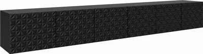 Produktbild von MEBLINI TV-Schrank 300cm Lang - Fernsehschrank - TV Lowboard Industrial - Unterschrank für Fernseher - TV-Unterschrank - TV-Schrank - Hängeschrank - CALIO - 300x40x41cm - Schwarz Matt