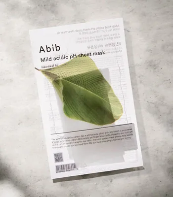 Obrázek produktu pro Abib - Mild Acidic pH Sheet Mask Heartleaf Fit - Zklidňující plátýnková maska 30 ml