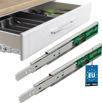 Produktbild von KOTARBAU® Prowadnica Kulkowa Do Szuflad Samodomyk Pełny Wysuw Cichy Domyk 250 MM Zestaw 2 SZT