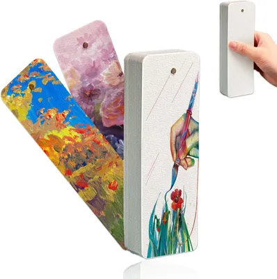 Productafbeelding van 50 vellen aquarelpapier, blanco kaarten, 300 g/m² aquarelpapier, blanco bladwijzers voor aquarelschilderen, voor doe-het-zelf kaarten maken