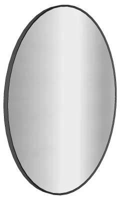 Produktbild von RIHO Shield Spiegel rund, indirekte Beleuchtung, schwarz, 205555