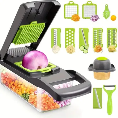 Obrázok produktu pre krájač na zeleninu 12 v 1 so 7 vymeniteľnými čepeľami a sitkom - CHOPMASTER