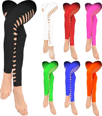 Produktbild von Damen Stretch Leggings mit Schlitzen, weiß
