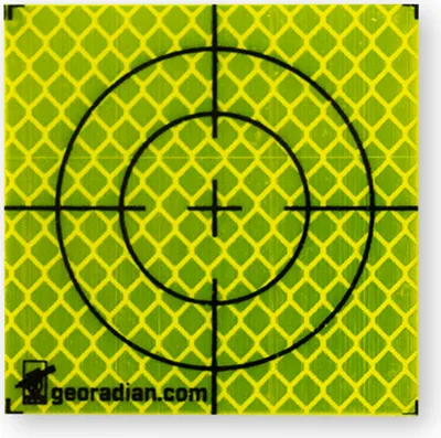 Produktbild von Selbstklebende Reflexzielmarke 60 x 60 mm / 20 Stück im Set - Reflexfolie, Reflex-Zielplatte Ideal als Gebäudeüberwachung oder Abweichungsprüfung auf der Baustelle für alle glatten Untergründe