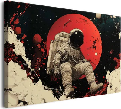 Produktbild von Abstraktes Leinwandbild für die Wand – Wanddekoration für das Schlafzimmer – Astronaut