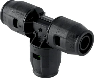 Obrázek produktu pro Geberit GE PushFit, T-kus, PVDF, rovný, d16mm, 1 ks.