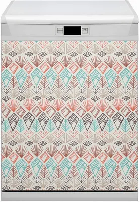 Produktbild von Küche Magnet für Spülmaschine  Abwaschbar 60x70 cm Geschirrspüle  - Ethnisches Muster